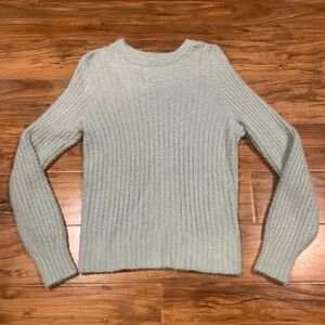 Abercrombie Kid’s Girl’s Size 15/16 Mint Blue Cozy Knit Sweater - Christmas